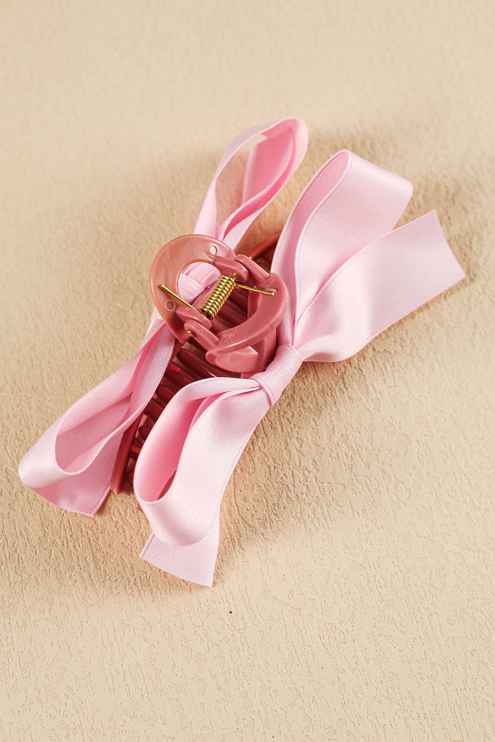 Large black bow decor hair claw clip for securing thick hair elegantly