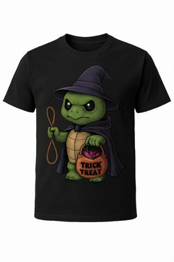 Killer Turtle Witch Noose Trick or Treat Bucket Candys - Infant Short Sleeve Bodysuit