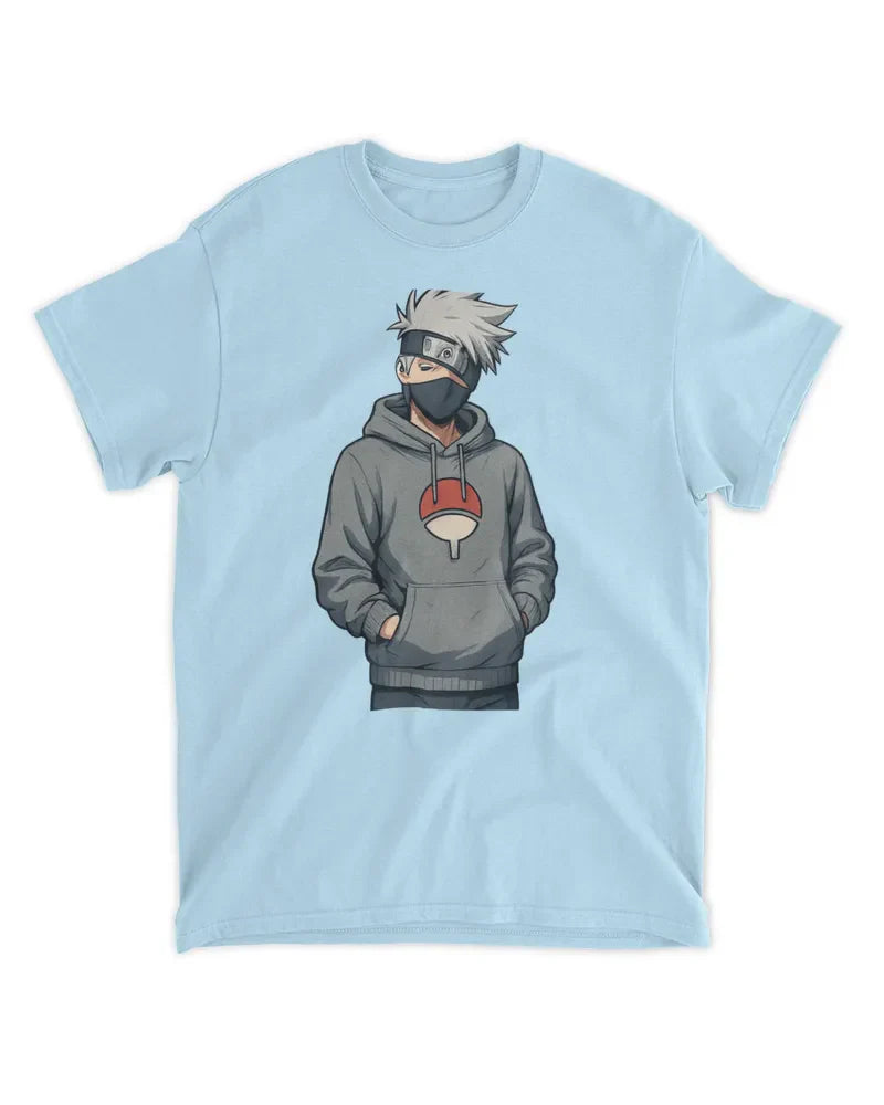 Relaxing Kakashi T-shirt in 100% cotton with seamless collar and taped shoulders