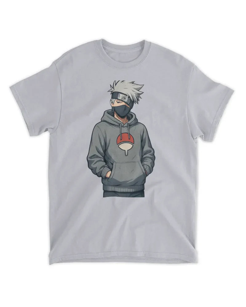 Relaxing Kakashi T-shirt in preshrunk 100% cotton with seamless collar and tapered fit