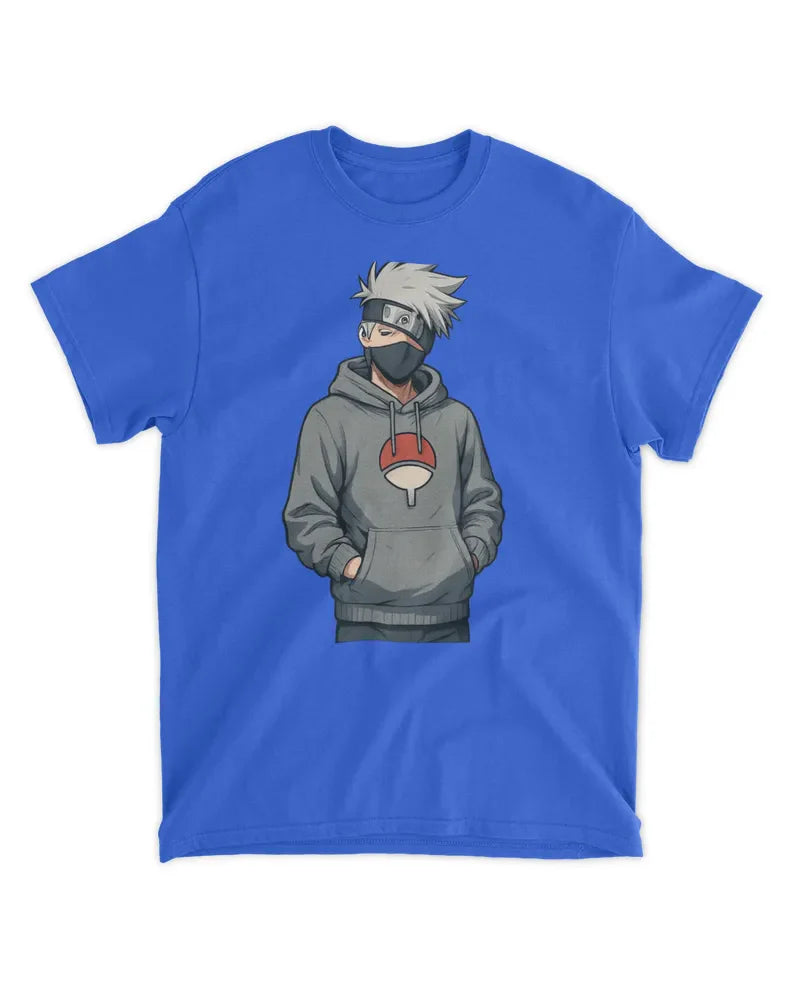 Relaxing Kakashi T-shirt in preshrunk cotton with seamless collar and tapered fit