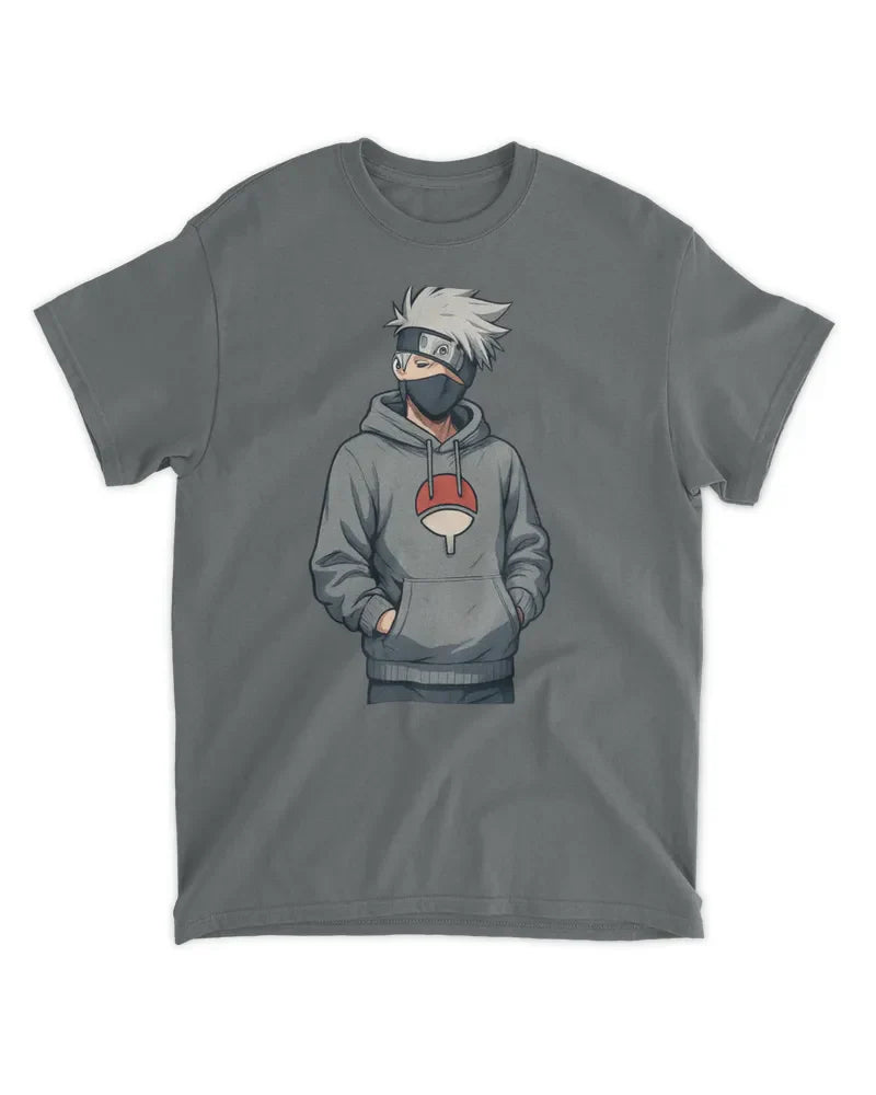 Relaxing Kakashi T-shirt in 100% cotton with seamless collar and taped shoulders