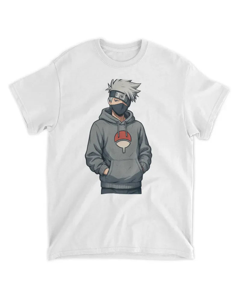 Relaxing Kakashi T-shirt in cotton with seamless collar and taped shoulders