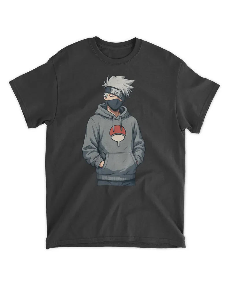 Relaxing Kakashi T-shirt 100% cotton preshrunk casual wear with twin needle collar and seams