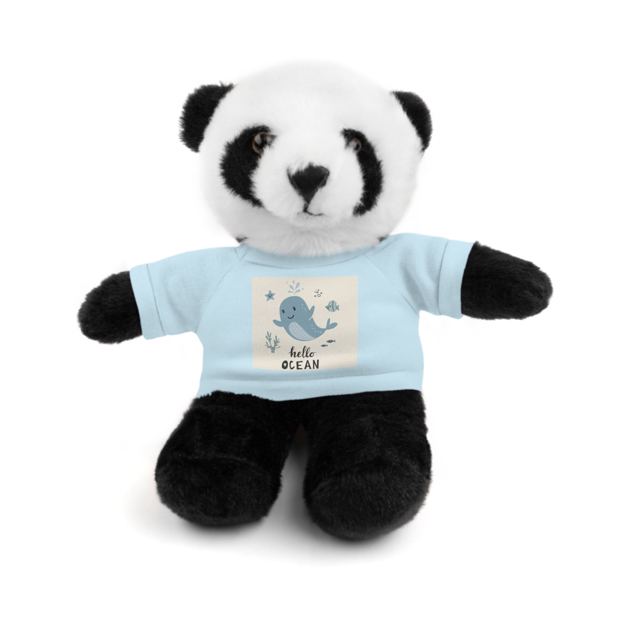 Cuddly Stuffed Bear with Tee - Cute Gift for Kids, Nursery Decor, Birthday Surprise, Ocean Theme, Plush Toy