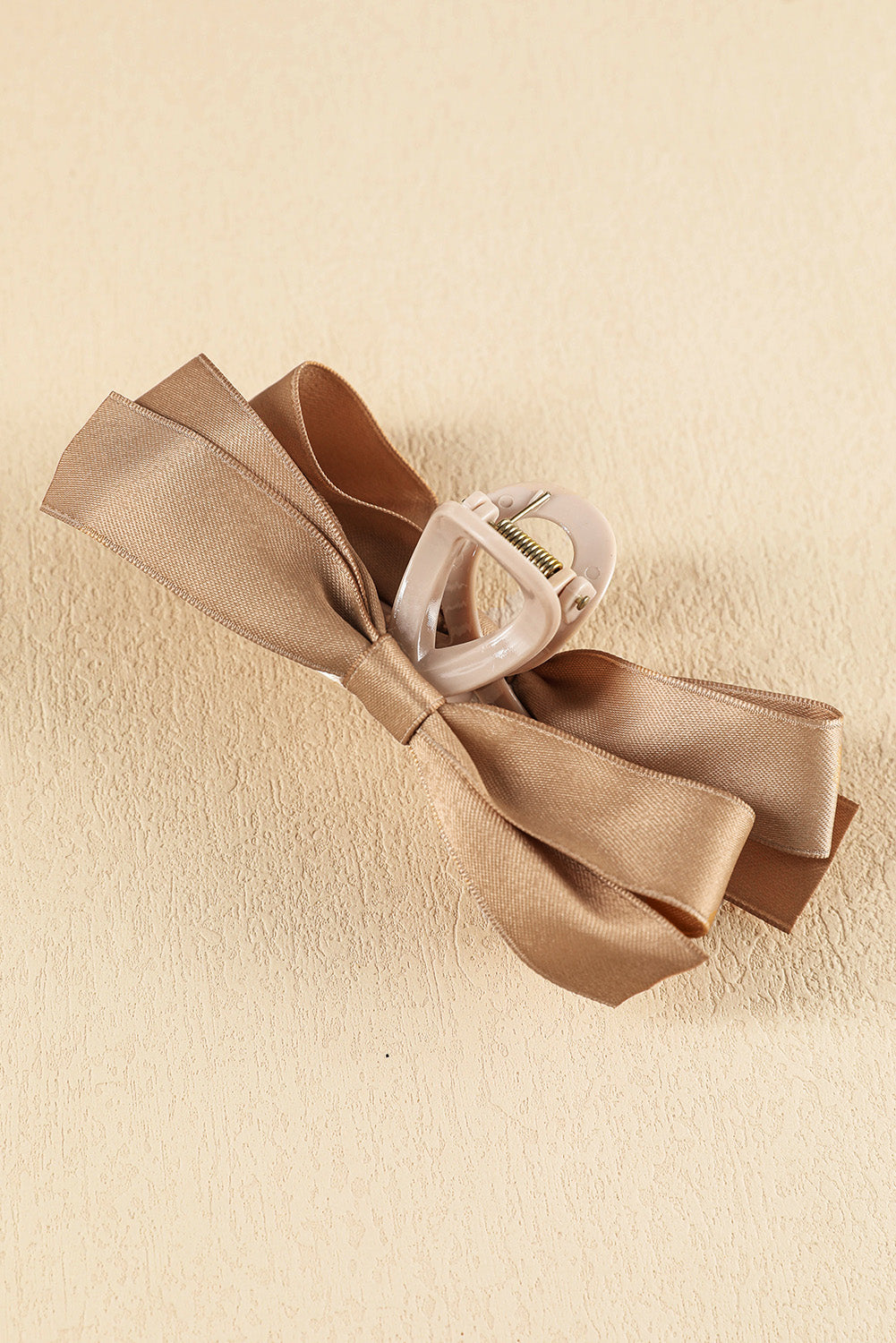 Large black bow decor hair claw clip for securing hair elegantly