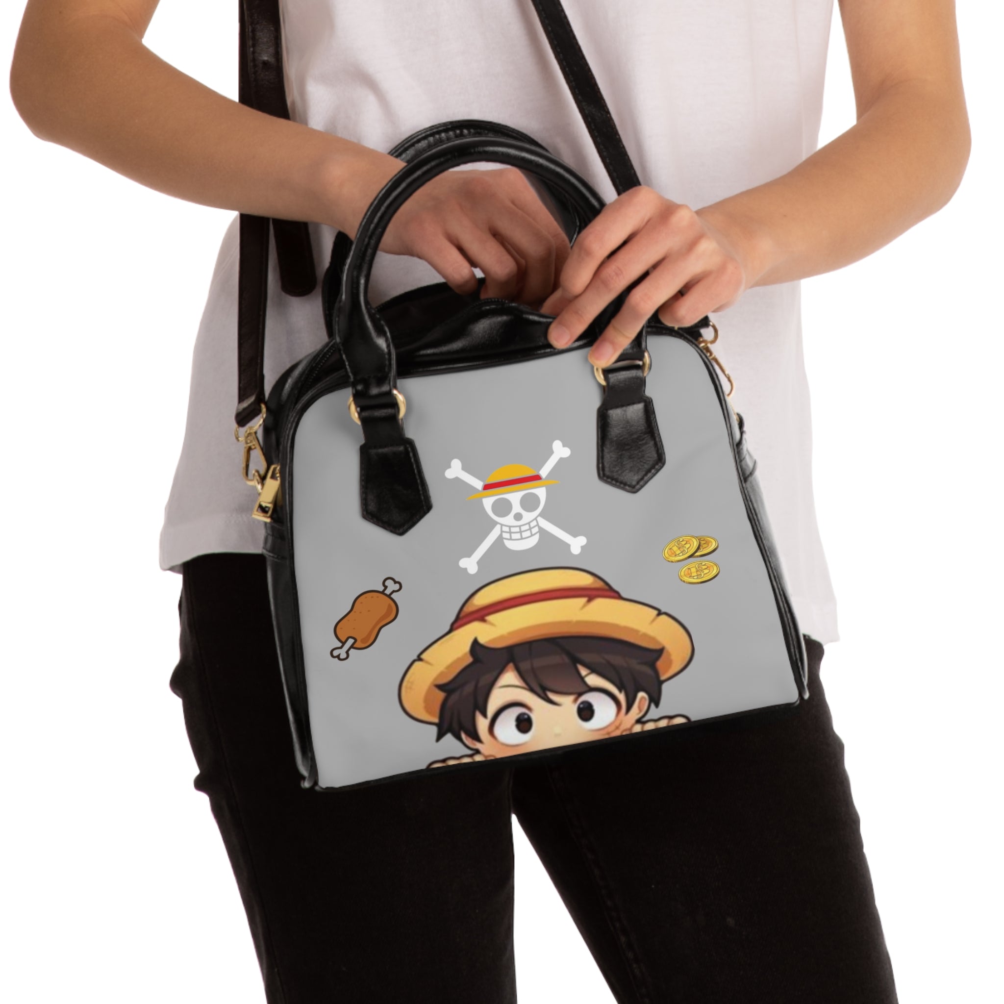 Whimsical Character Shoulder Handbag - Fun Tote, Anime-Inspired Purse, Perfect for Gifts, Everyday Use, Unique Style