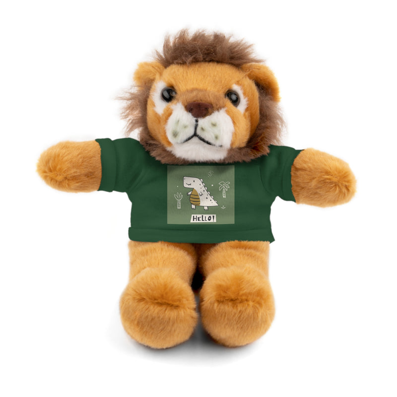 Cute Stuffed Animal with Tee, Adorable Plush Toy Gift, Children's Birthday Present, Cozy Cuddle Buddy, Animal Lover Collectible