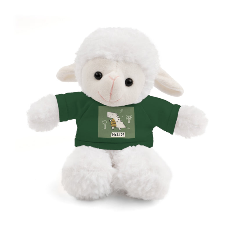 Cute Stuffed Animal with Tee, Adorable Plush Toy Gift, Children's Birthday Present, Cozy Cuddle Buddy, Animal Lover Collectible
