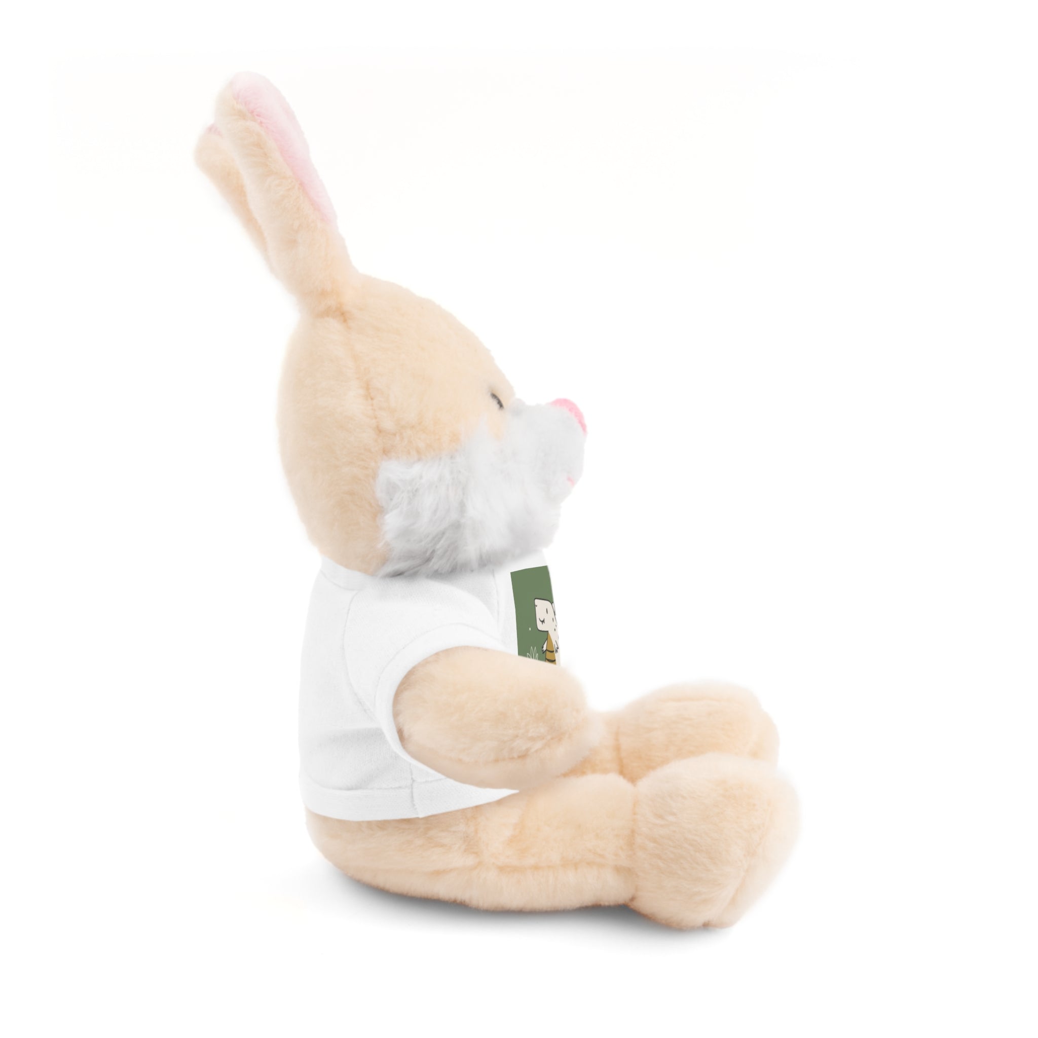 Cute Stuffed Animal with Tee, Adorable Plush Toy Gift, Children's Birthday Present, Cozy Cuddle Buddy, Animal Lover Collectible