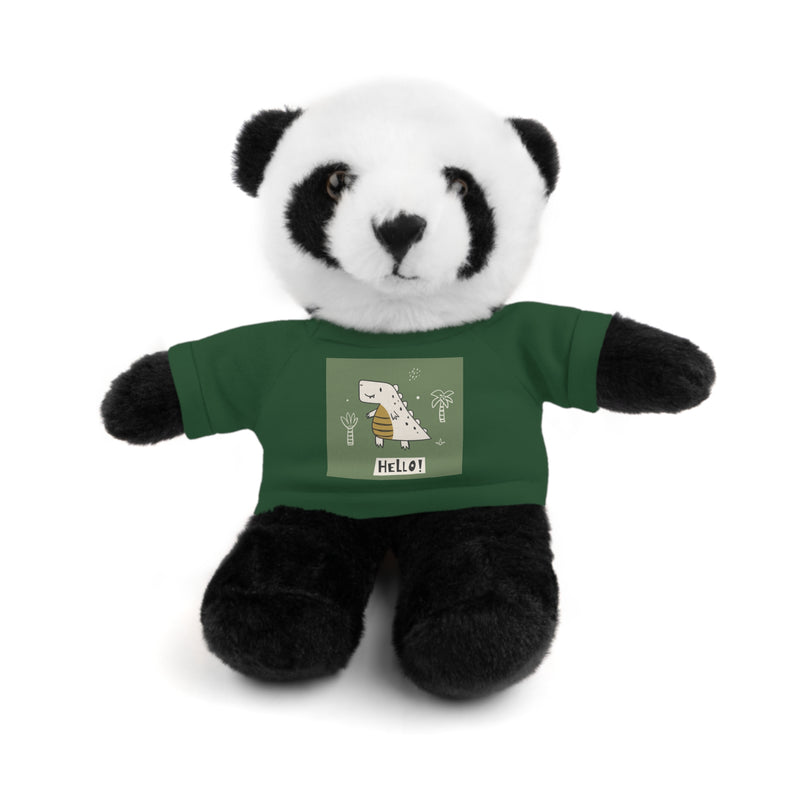 Cute Stuffed Animal with Tee, Adorable Plush Toy Gift, Children's Birthday Present, Cozy Cuddle Buddy, Animal Lover Collectible