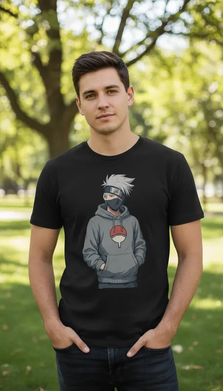 Relaxing Kakashi T-shirt in preshrunk 100% cotton with seamless collar and taped shoulders for comfort