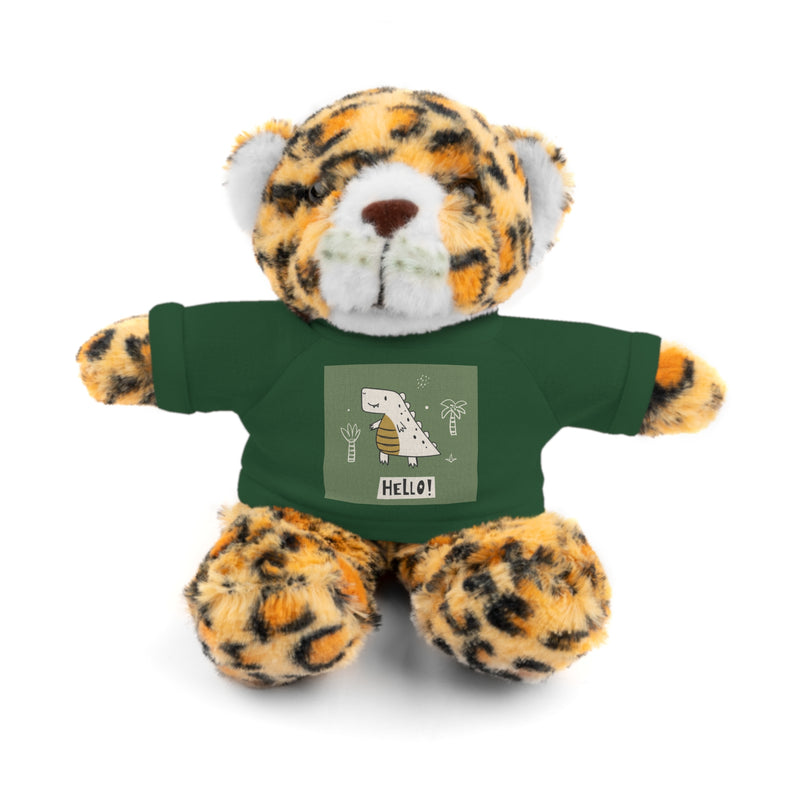Cute Stuffed Animal with Tee, Adorable Plush Toy Gift, Children's Birthday Present, Cozy Cuddle Buddy, Animal Lover Collectible