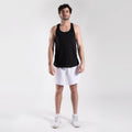 Men's racerback tank top in relaxed fit, lightweight and comfortable for exercise