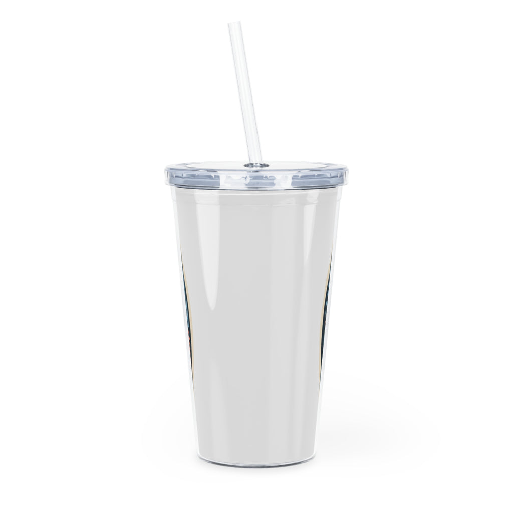 Health & Wellness Plastic Tumbler with Straw - Motivational Design