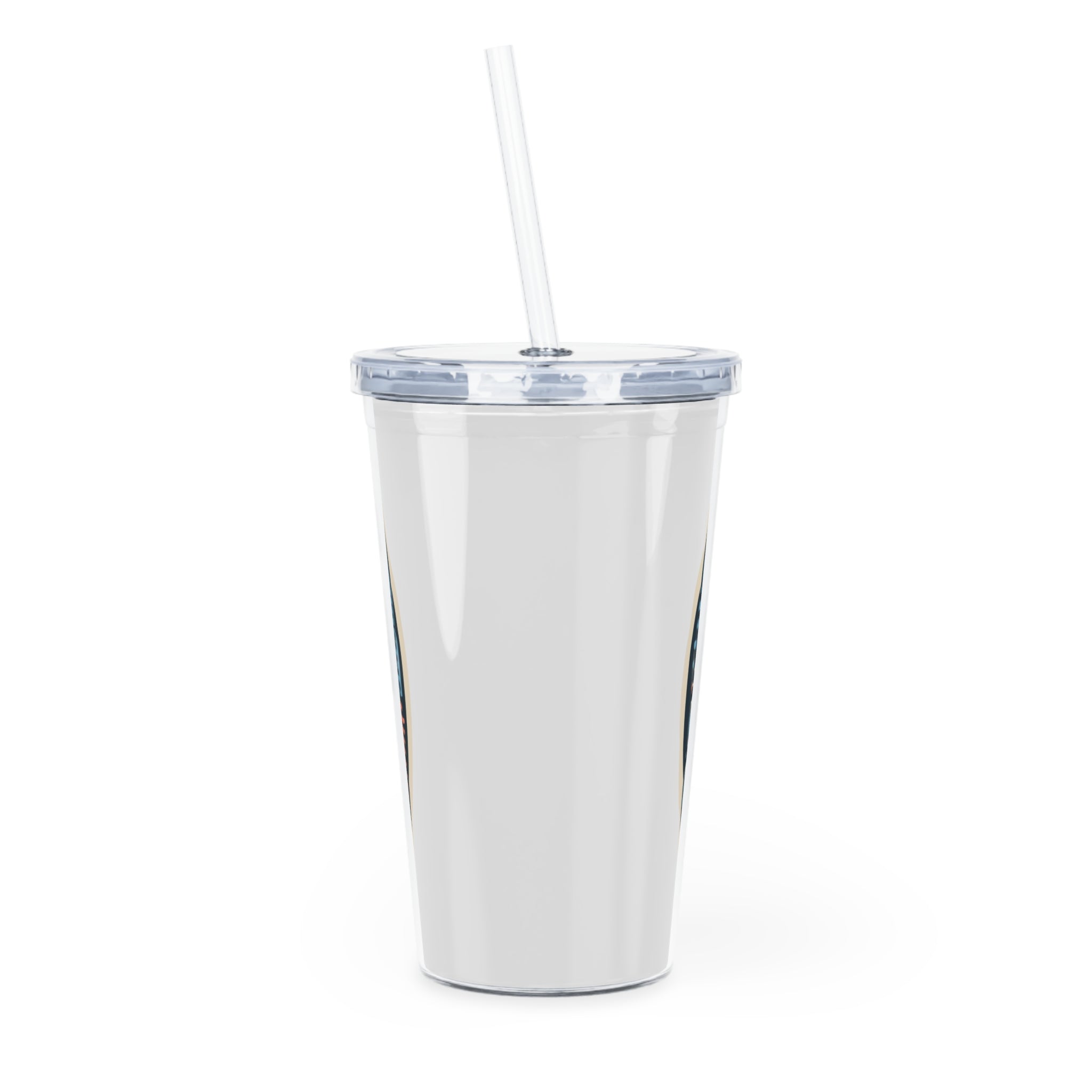 Health & Wellness Plastic Tumbler with Straw - Motivational Design