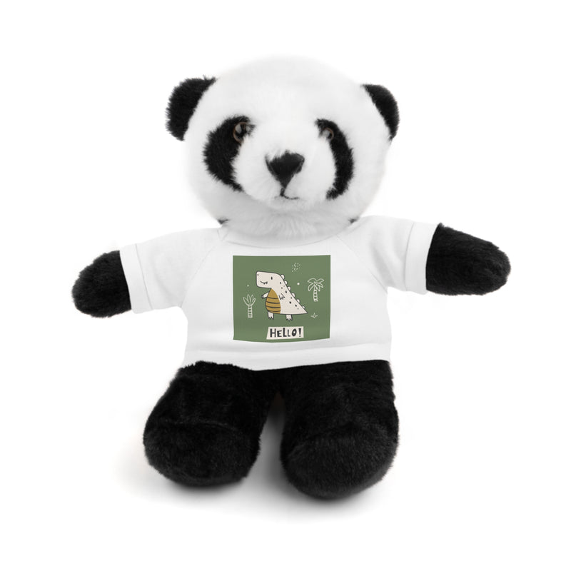 Cute Stuffed Animal with Tee, Adorable Plush Toy Gift, Children's Birthday Present, Cozy Cuddle Buddy, Animal Lover Collectible