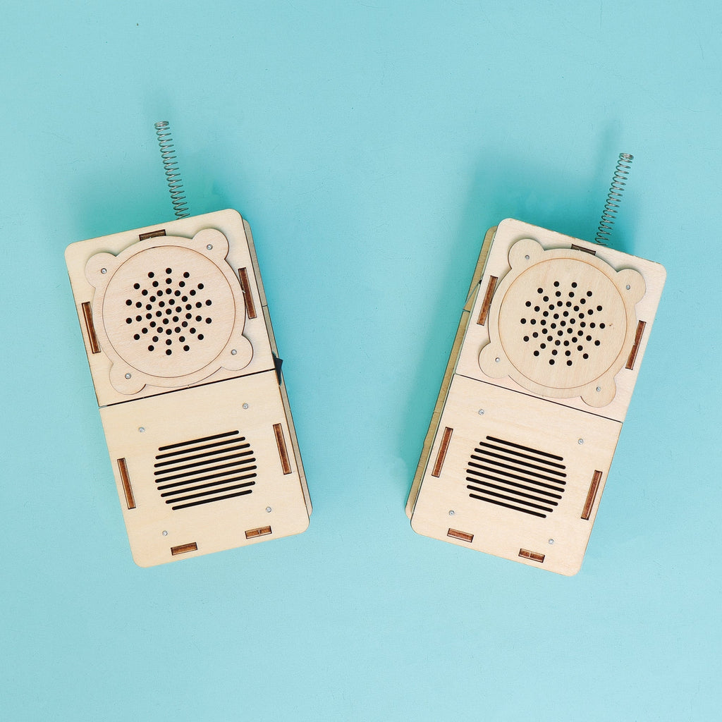 Build & Learn Walkie Talkie STEM Kit set of 2 for hands-on electronics and STEM learning