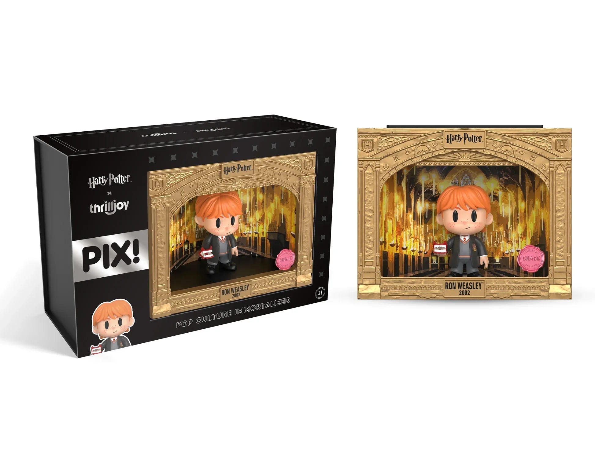 Ron Weasley PIX Classic Vinyl Figure in Gryffindor robes from Harry Potter and the Wizarding World mystery box with 1 in 6 chase chance