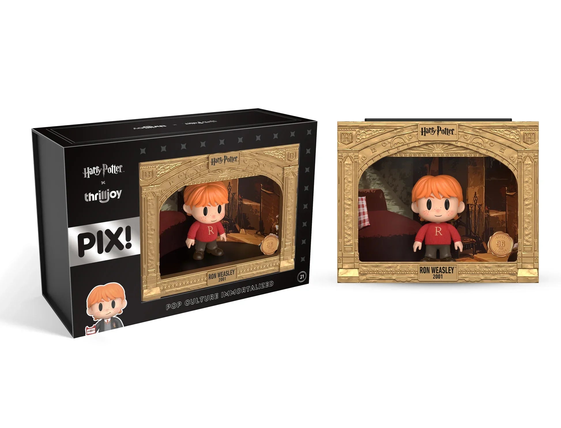 Ron Weasley LE3000 PIX Classic Vinyl Figure in Gryffindor robes from Harry Potter and the Wizarding World mystery box with 1 in 6 chase chance