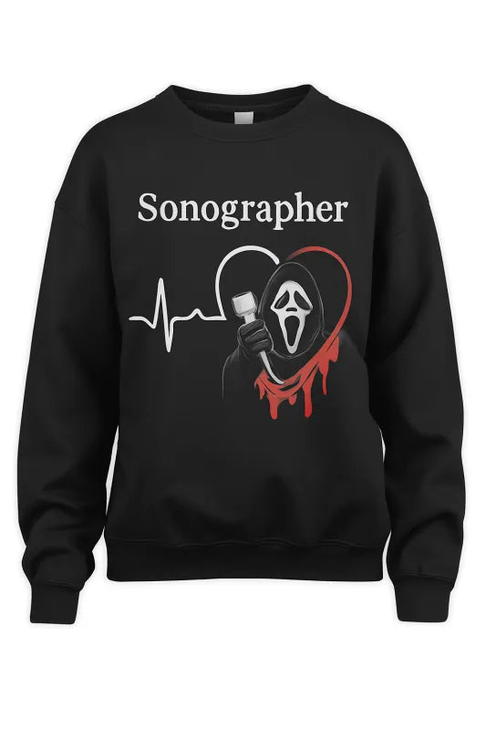 Sonographer Ghostface Holding Ultrasound Probe Sweatshirt
