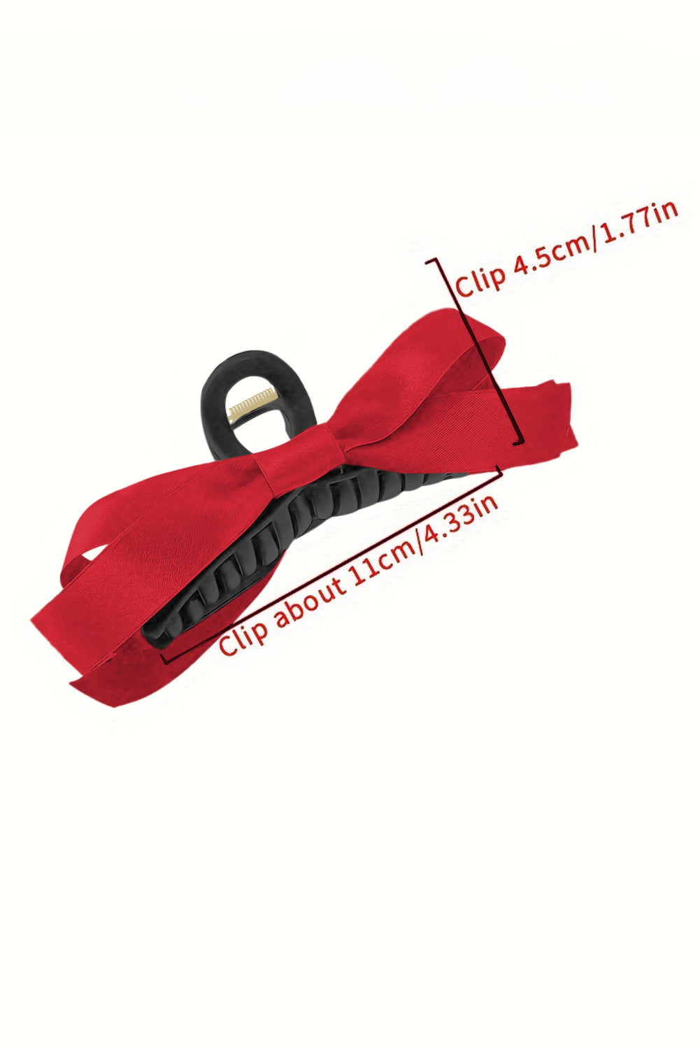 Large black bow decor hair claw clip for stylish hair securing