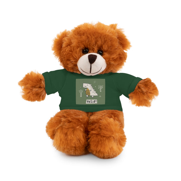 Cute Stuffed Animal with Tee, Adorable Plush Toy Gift, Children's Birthday Present, Cozy Cuddle Buddy, Animal Lover Collectible