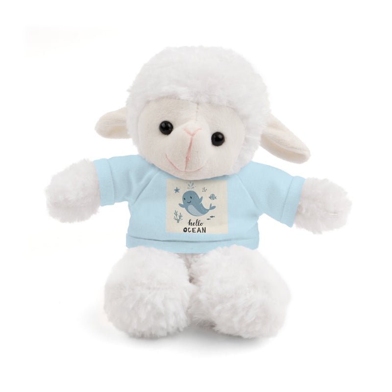 Cuddly Stuffed Bear with Tee - Cute Gift for Kids, Nursery Decor, Birthday Surprise, Ocean Theme, Plush Toy