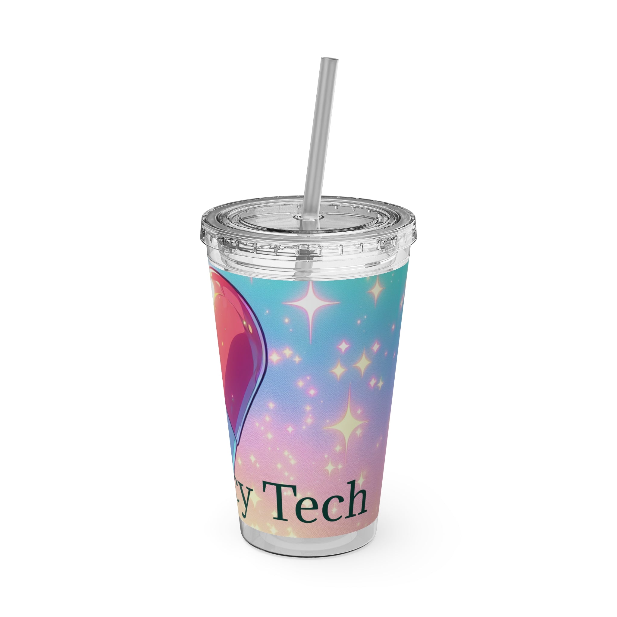 Sunsplash Pharmacy Tumbler with Straw | 16oz Colorful Drinkware for Fun Vibes