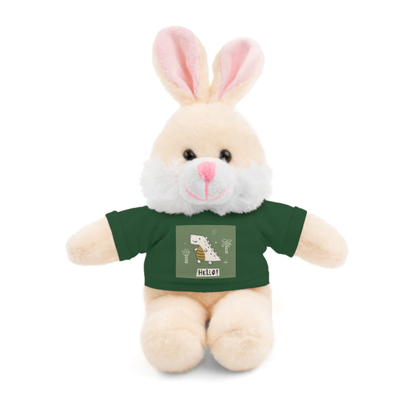 Cute Stuffed Animal with Tee, Adorable Plush Toy Gift, Children's Birthday Present, Cozy Cuddle Buddy, Animal Lover Collectible