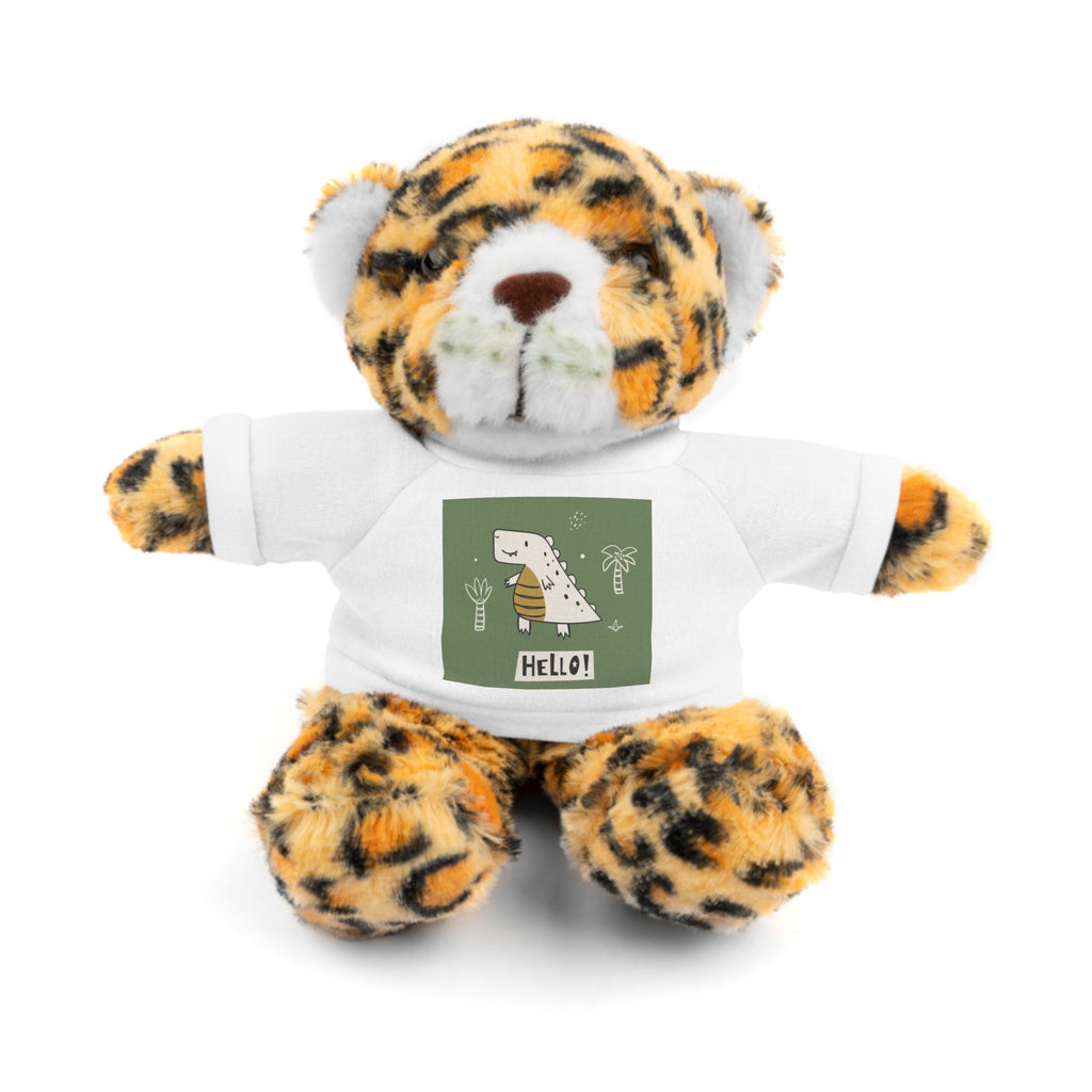 Cute Stuffed Animal with Tee, Adorable Plush Toy Gift, Children's Birthday Present, Cozy Cuddle Buddy, Animal Lover Collectible