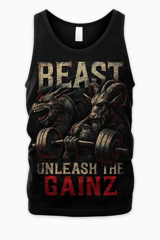 BEAST UNLEASH THE GAINZ - Men's Tank Top