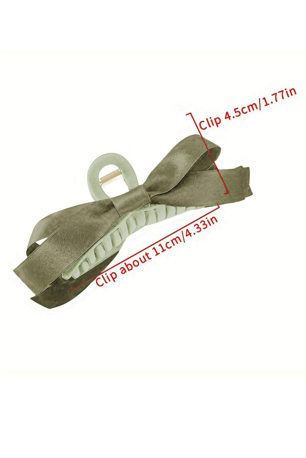 Black bow decor large hair claw clip securing hair with elegant bow knot design