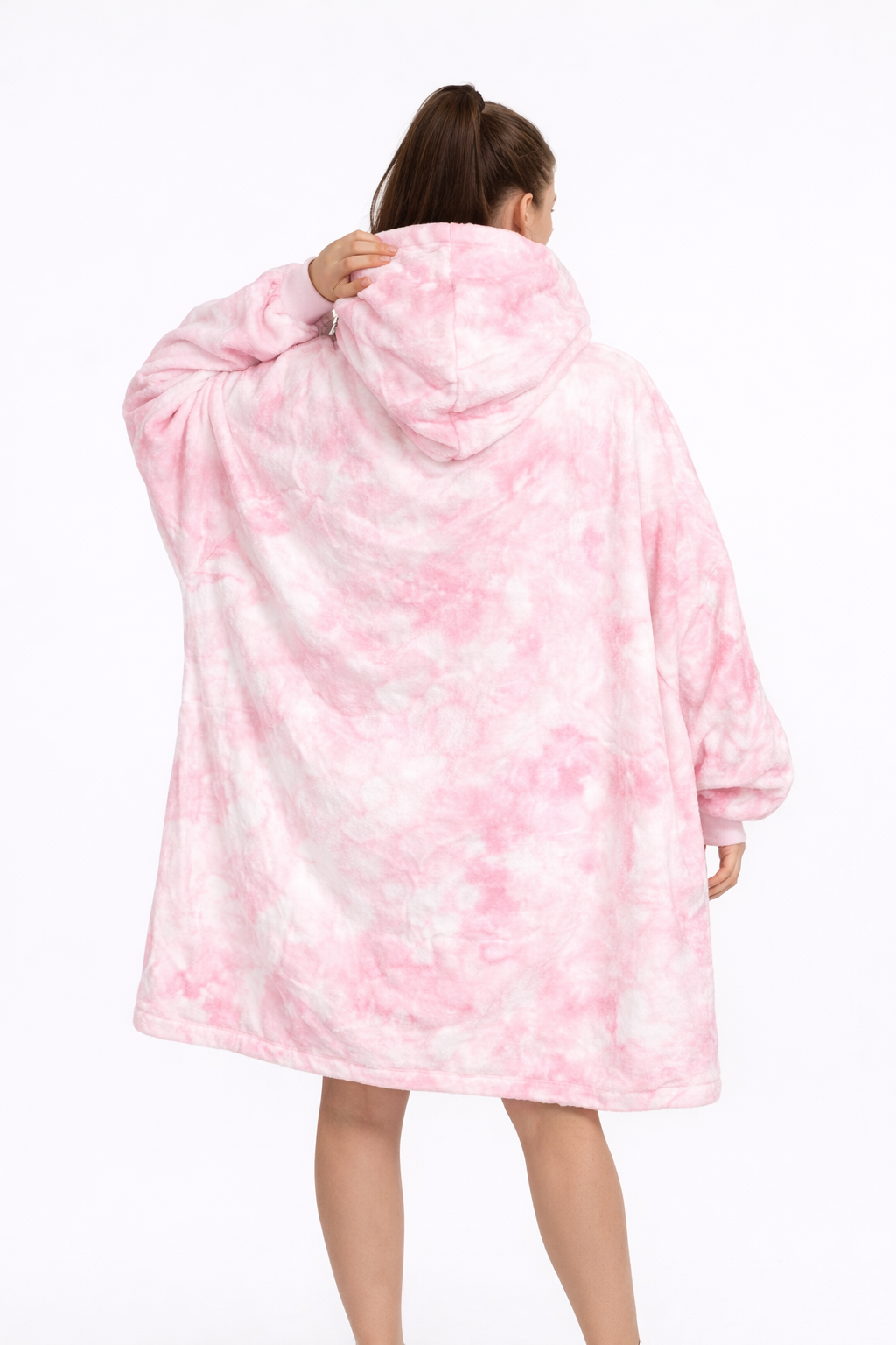 Nezuko Kamado wearable blanket hoodie oversized soft Sherpa anime hoodie for kids and adults