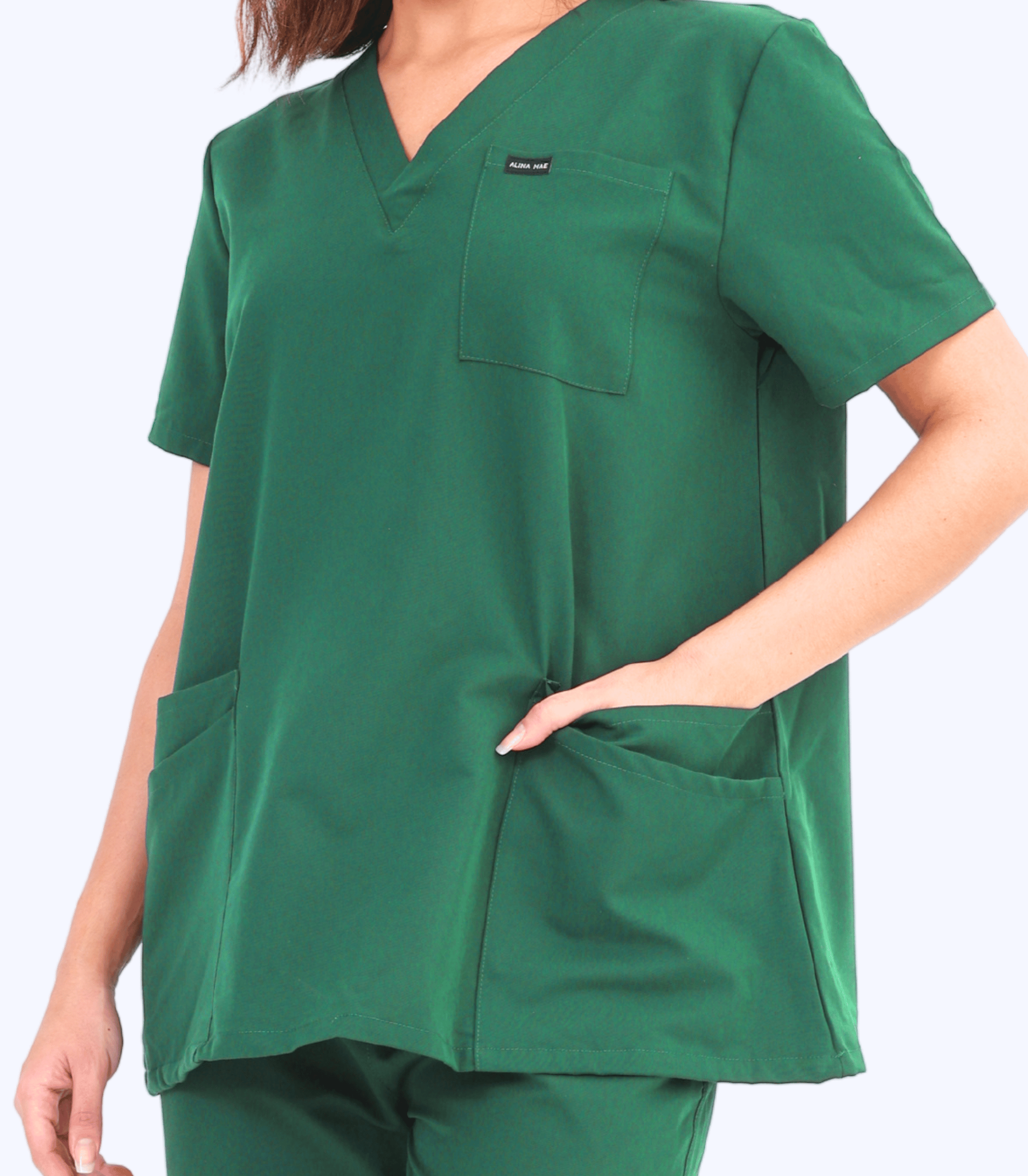 Maternity scrubs top from Mae Scrub Collection designed for comfort and style during pregnancy
