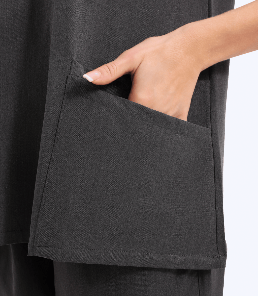 Maternity scrubs top from Maternity Scrubs Collection designed for comfort, style, and belly support for pregnant medical professionals