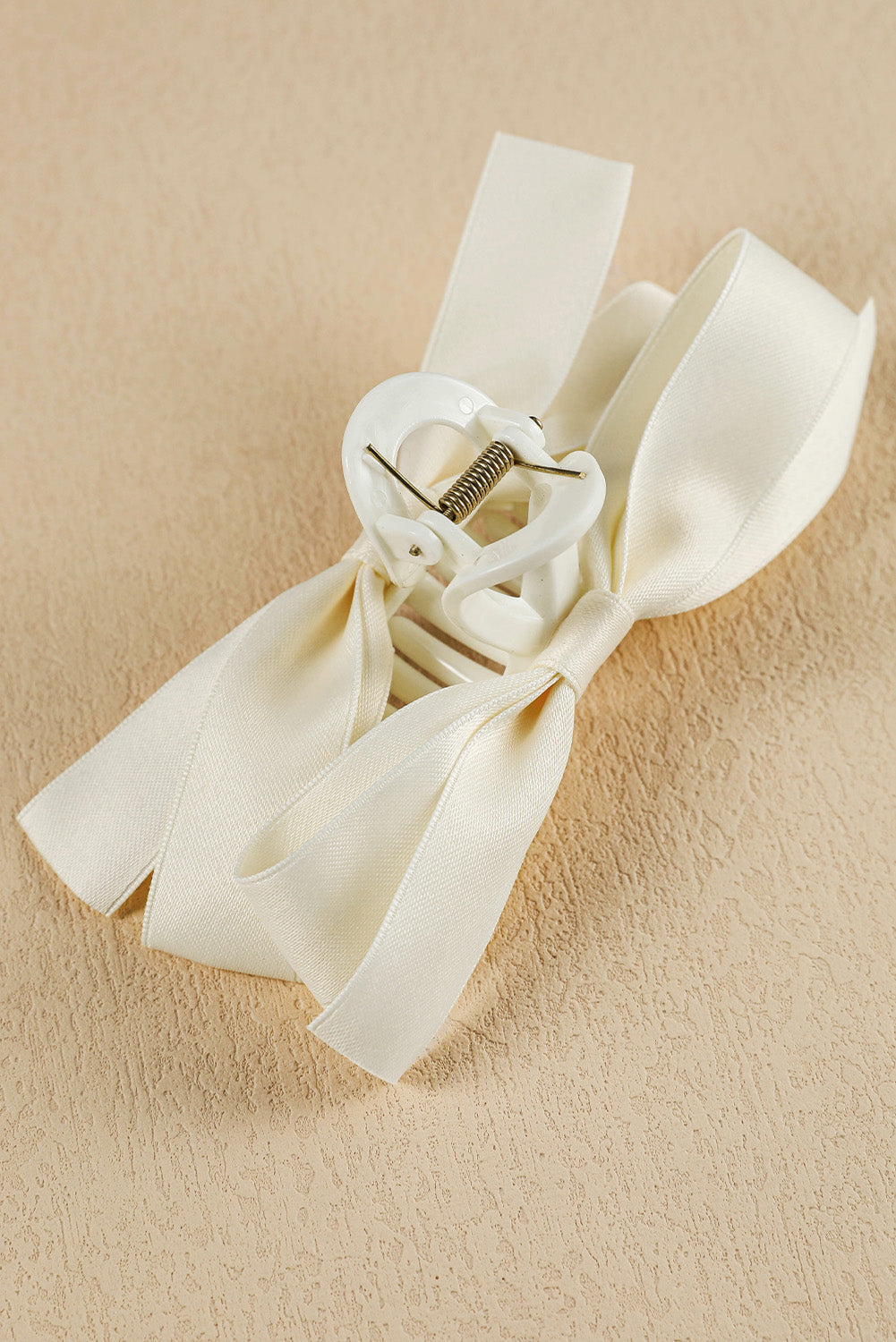 Large black bow decor hair claw clip for securing hair elegantly
