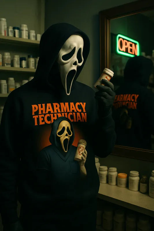 Chilling Prescriptions: The Ghostly Pharm Tech - Sweatshirt