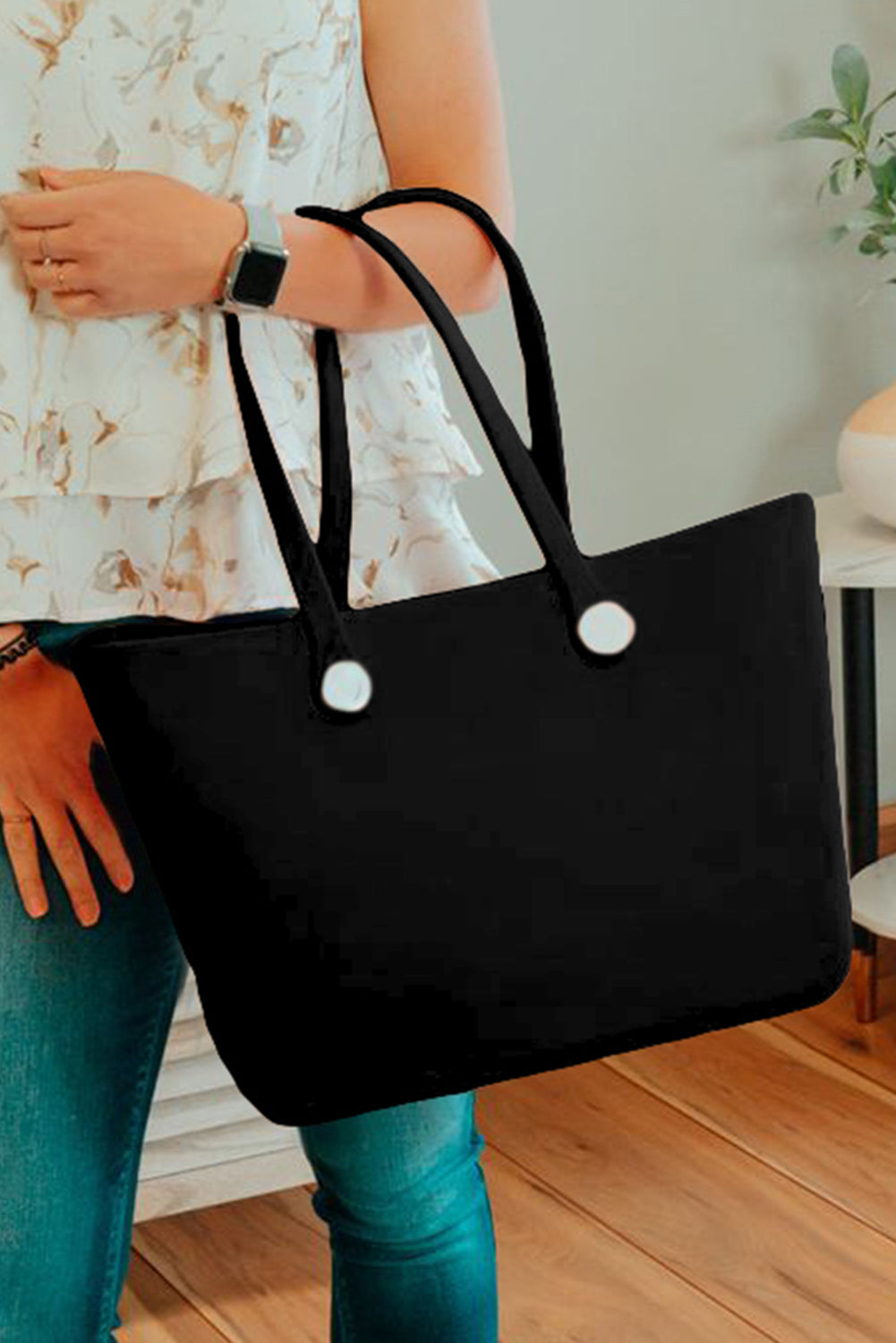 Fiery red waterproof EVA tote bag with detachable self-assembly straps and large capacity