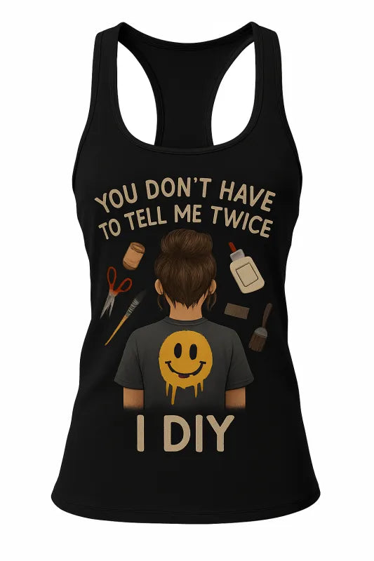 Dirty Shirt Merch Smiley Face Running Paint - Women's Ideal Racerback Tank