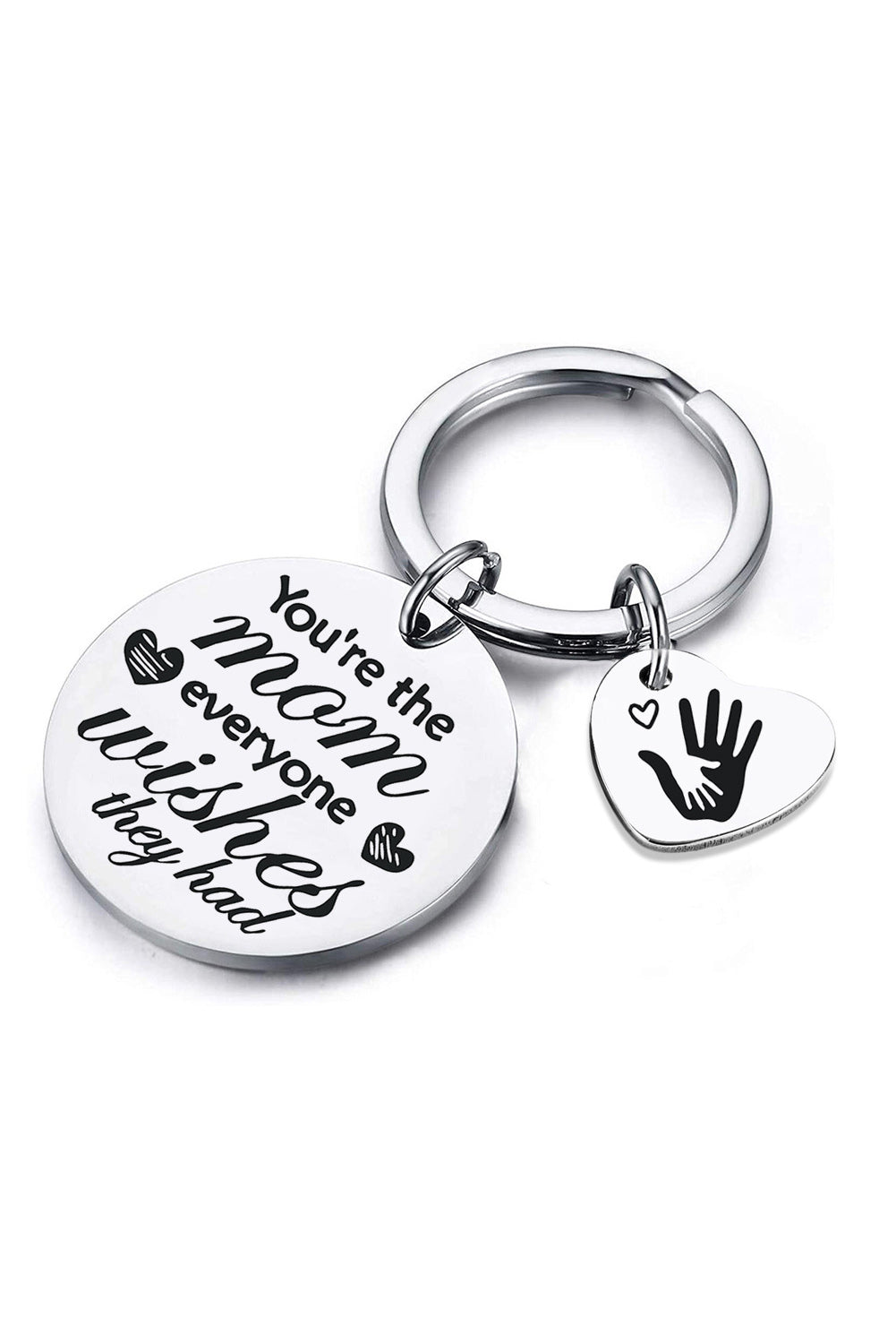 Mothers Day lettered heart shape alloy keychain gift showing love and appreciation