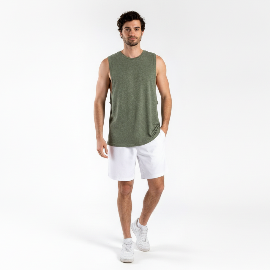Men’s Muscle Tee ultra lightweight relaxed fit sleeveless workout shirt